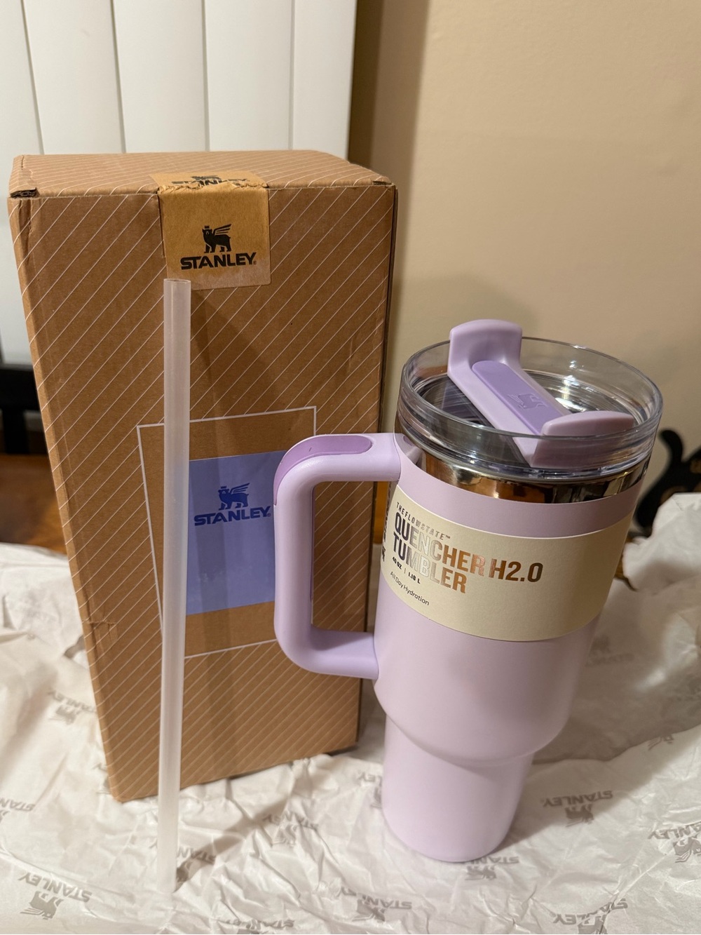 Stanley 40 Oz Flowstate Quencher H2.0 Tumbler - Lilac/Purple - NIB 💜